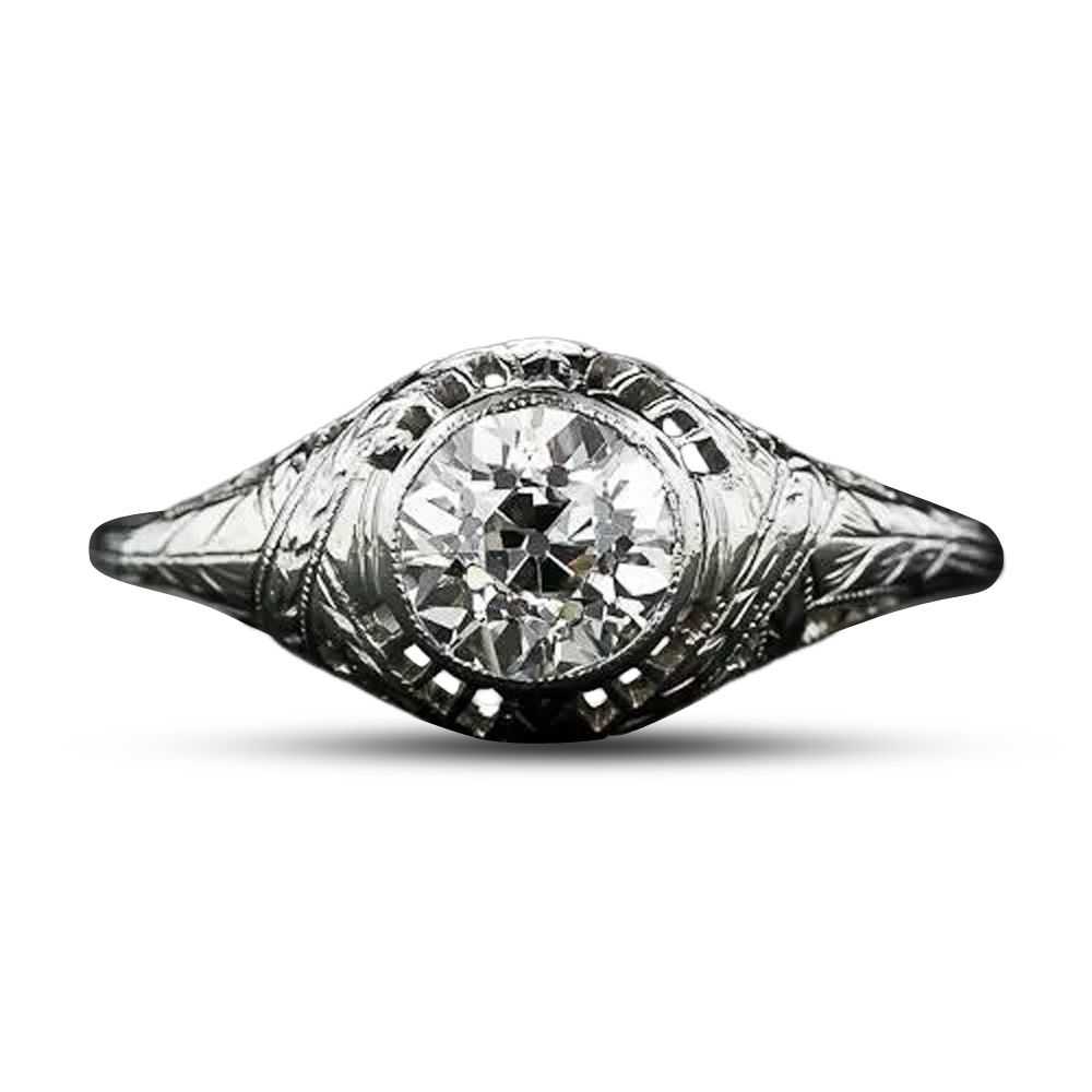 Art Deco 1.05 Carat Diamond Engagement Ring - image 5