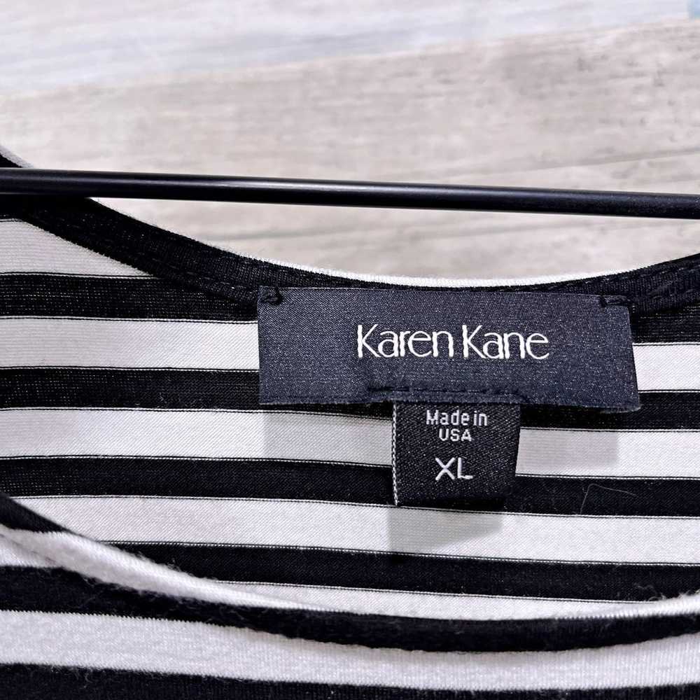 Karen Kane Striped Flutter Sleeve T Shirt Dress B… - image 6