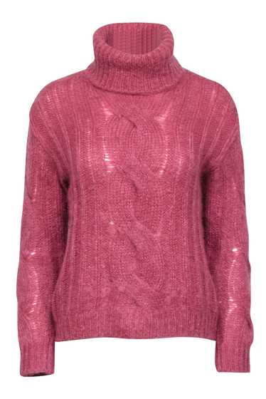 Max Mara - Pink Mohair Blend Turtleneck Sweater Sz