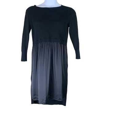 Sundance Size Medium Dress Wool Silk Black 3/4 Sl… - image 1