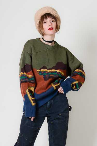 Geccu Merino Wool Abstract 3D Sweater