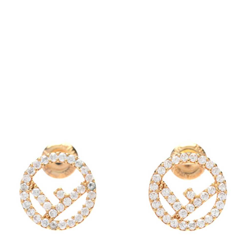 FENDI Metal Crystal F is Fendi Earrings Gold - image 1