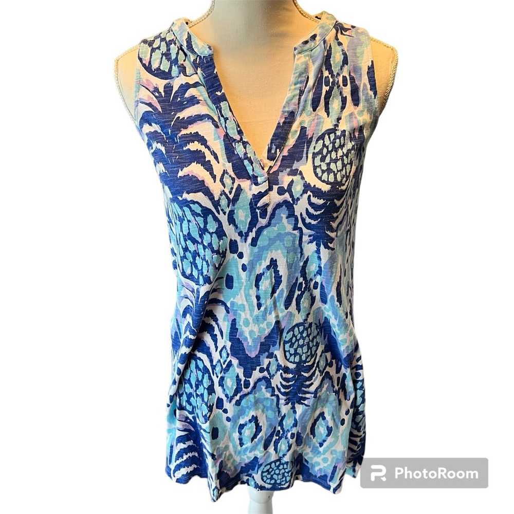 Lilly Pulitzer sleeveless shirt dress size XS LIK… - image 2