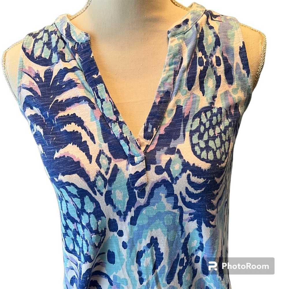 Lilly Pulitzer sleeveless shirt dress size XS LIK… - image 3