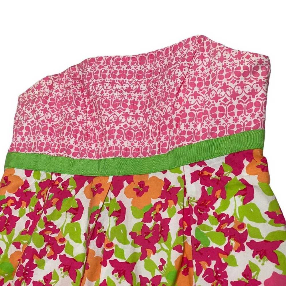 LILLY PULITZER Womens Strapless Floral Midi dress… - image 2