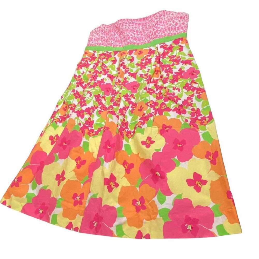 LILLY PULITZER Womens Strapless Floral Midi dress… - image 3
