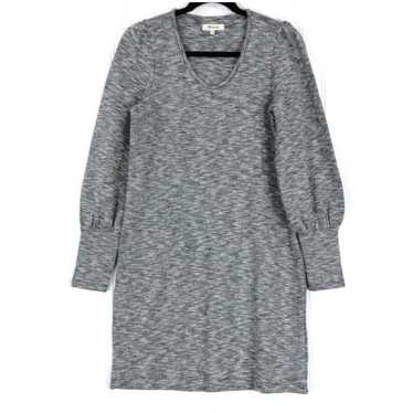 Madewell puff sleeve gray marled Sweater Dress
