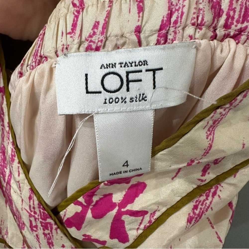 Ann Taylor LOFT 100% Silk Dress Abstract Ikat Pat… - image 5