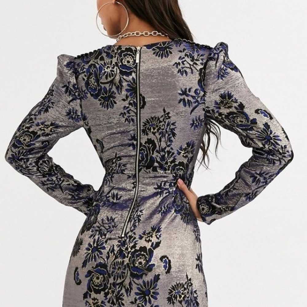 Rare London Plunge Jacquard Mini Dress Size US Wo… - image 7