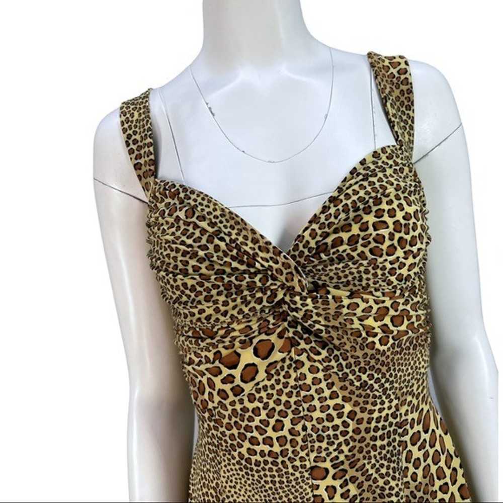 Norma Kamali Leopard/Cheetah Print Sweetheart Nec… - image 2