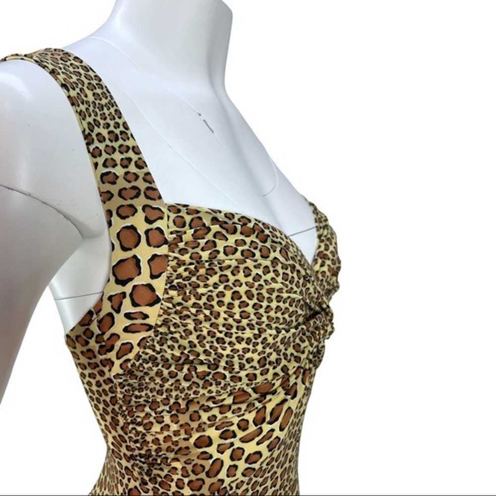Norma Kamali Leopard/Cheetah Print Sweetheart Nec… - image 4
