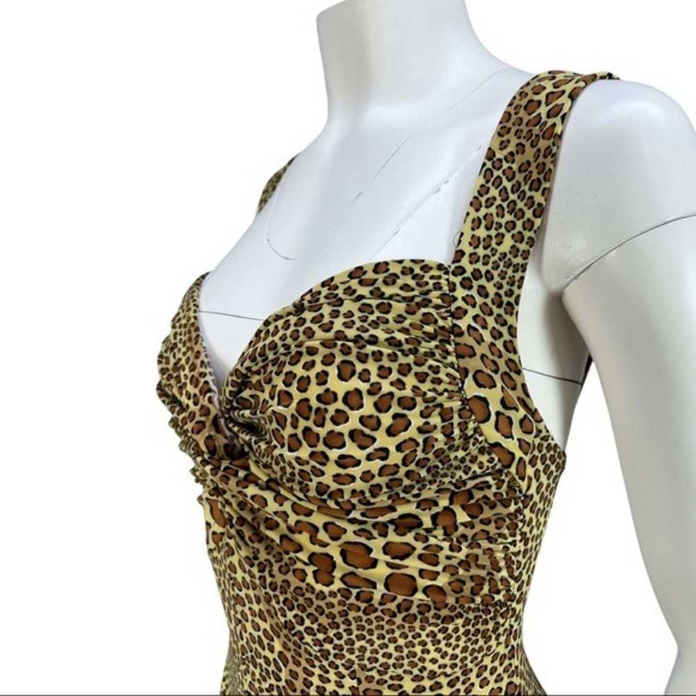 Norma Kamali Leopard/Cheetah Print Sweetheart Nec… - image 6