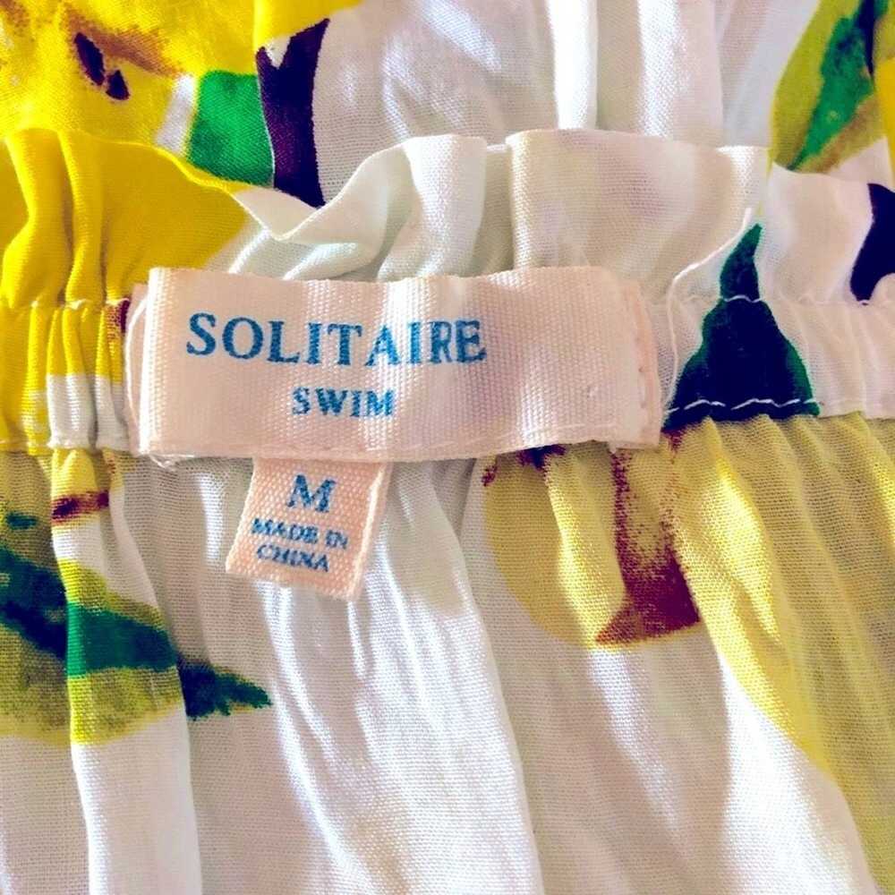 Solitaire lemon print bell sleeve tie waist dress… - image 6
