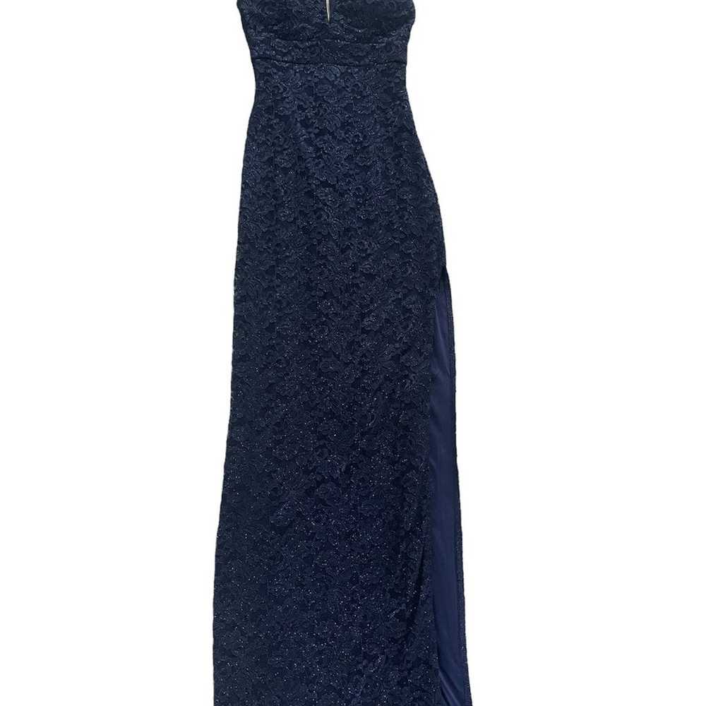 Emerald Sundae Formal Navy Blue Lace Maxi Christm… - image 1