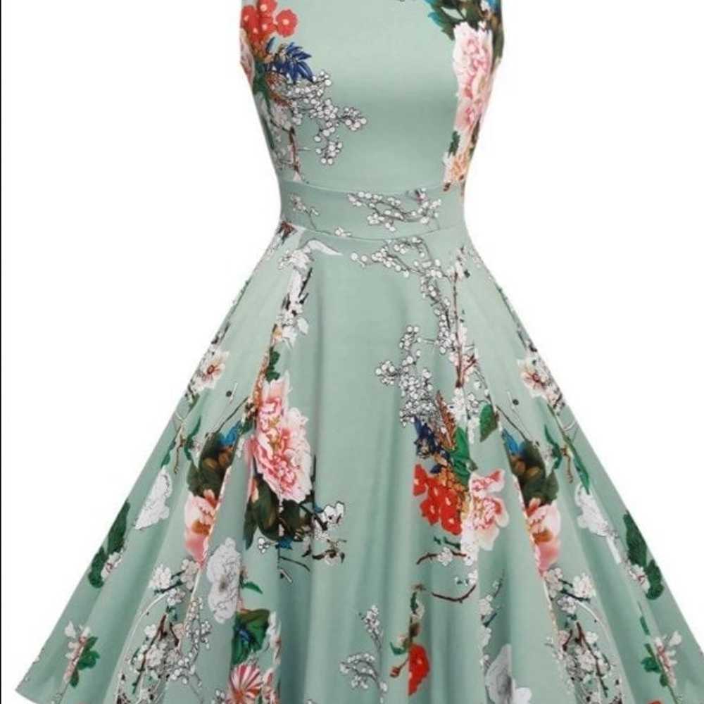 Pinup 50's retro cherry blossom Floral Overlay Sl… - image 2