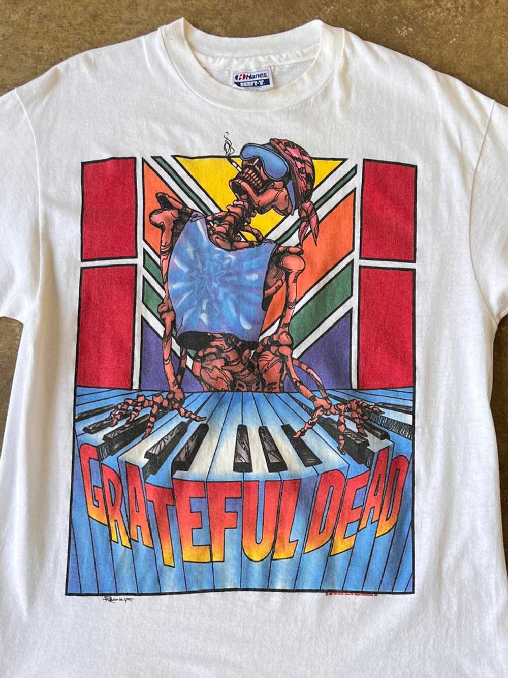 Grateful Dead Brent Mydland Skeleton T-shirt - image 3