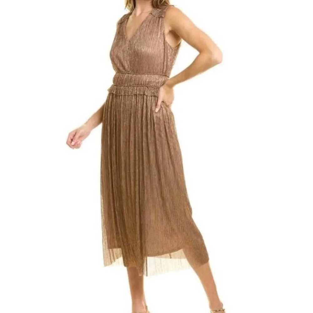 Taylor Metallic Bronze Copper Dress sz 8 - image 1