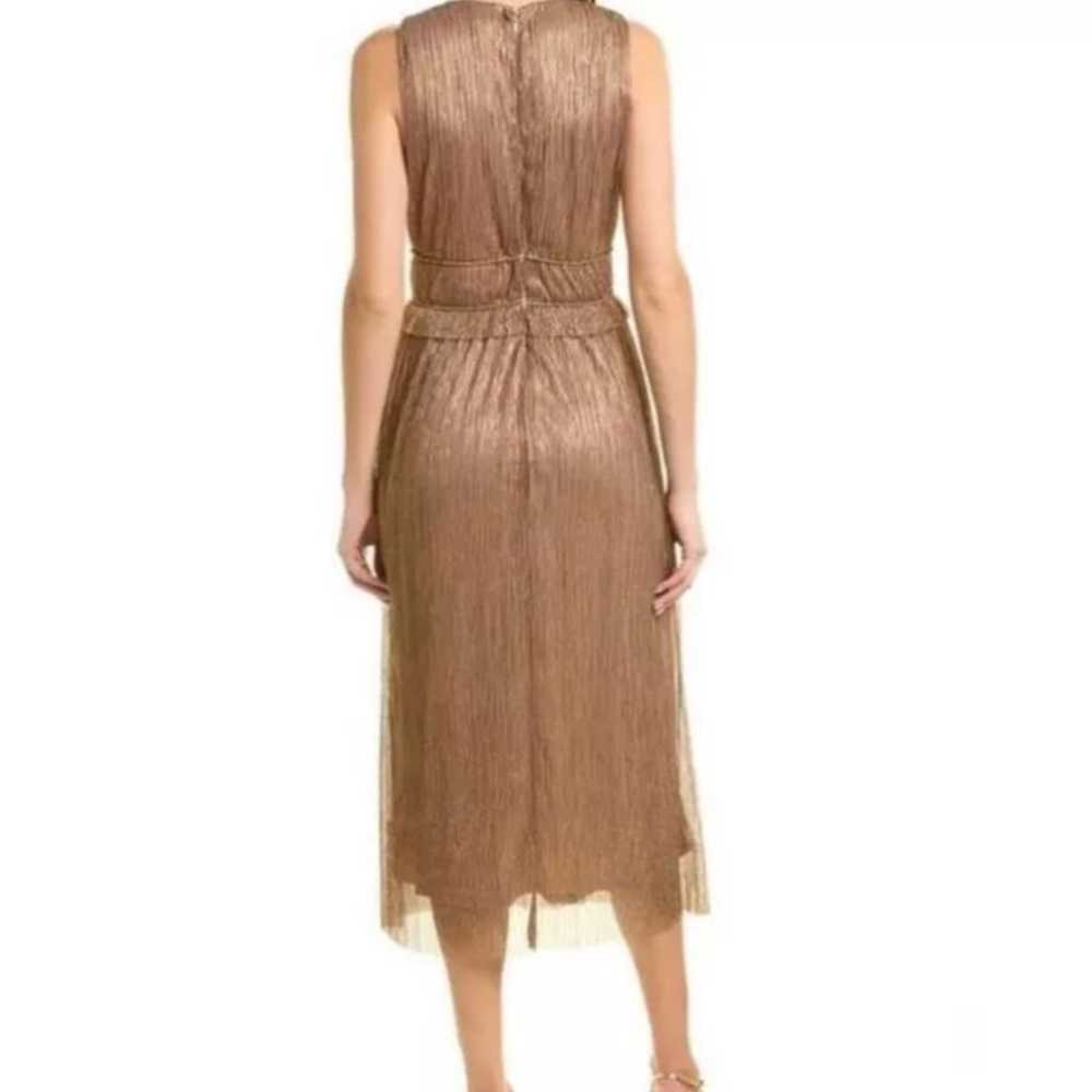 Taylor Metallic Bronze Copper Dress sz 8 - image 2