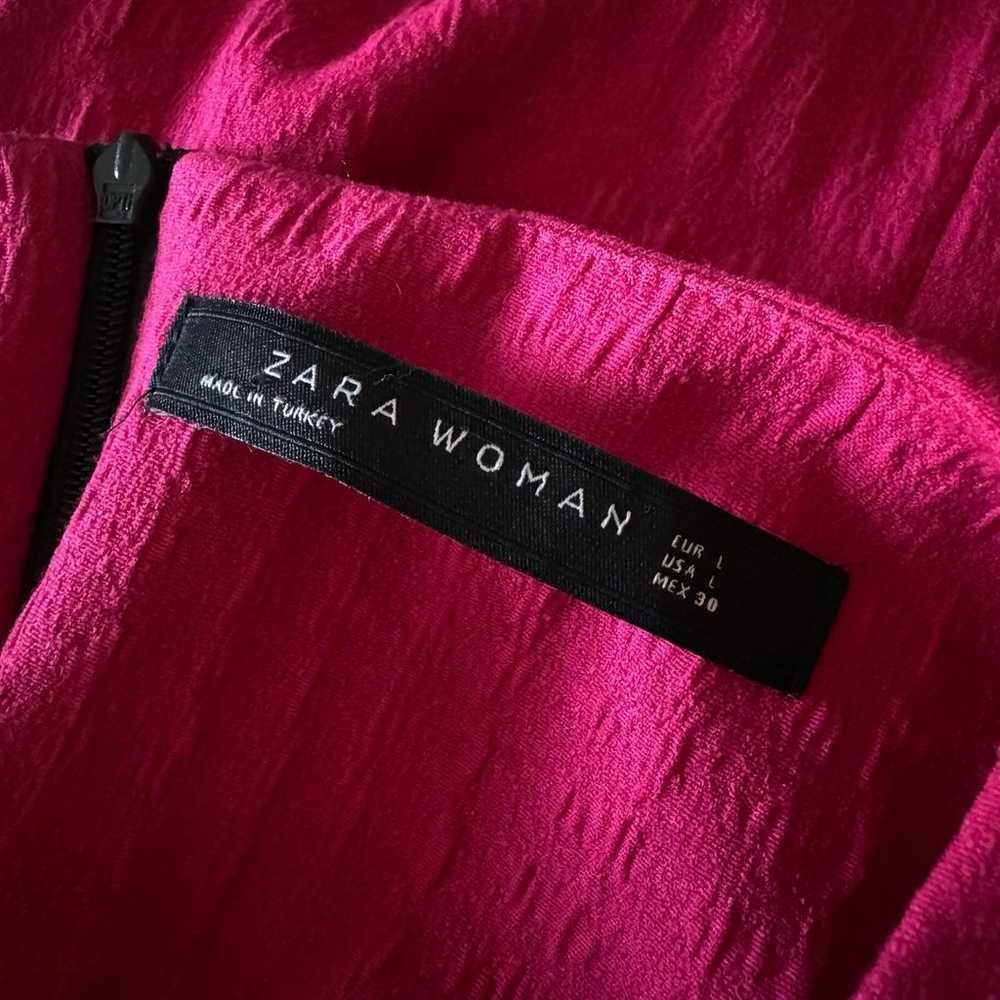 Zara Woman Textured Frilled Sleeve Shift Mini Dre… - image 5