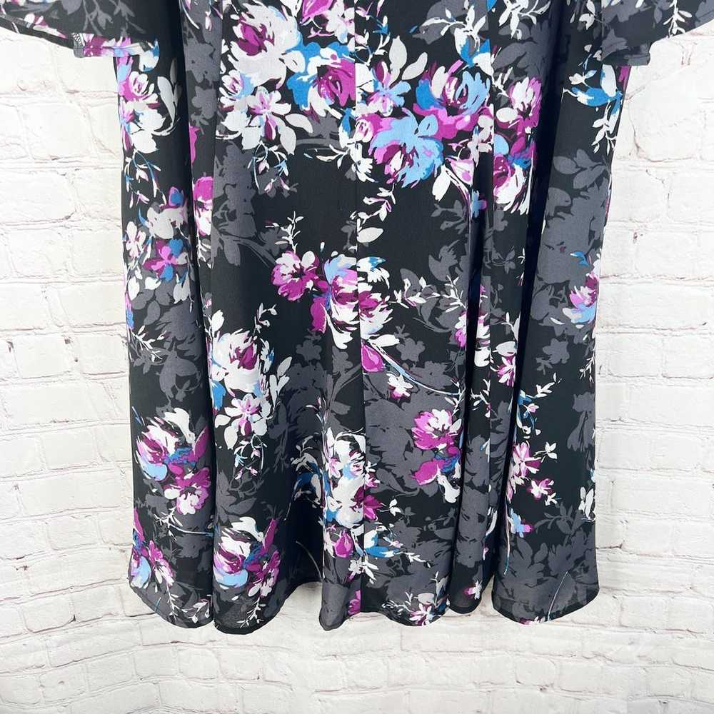 TORRID Floral Print Georgette Flutter Sleeve Dres… - image 4