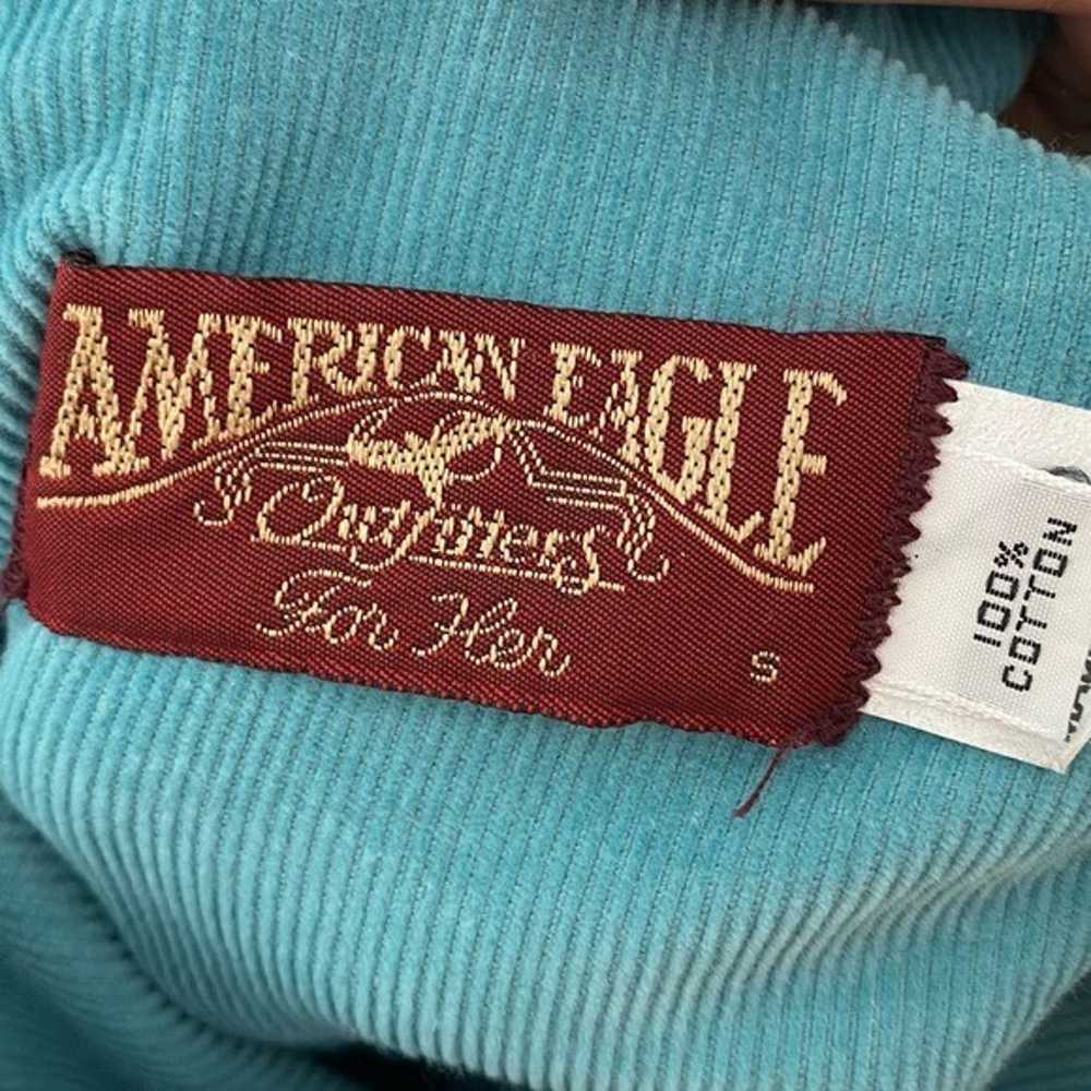 Vintage American Eagle Corduroy Dress Small Blue … - image 5