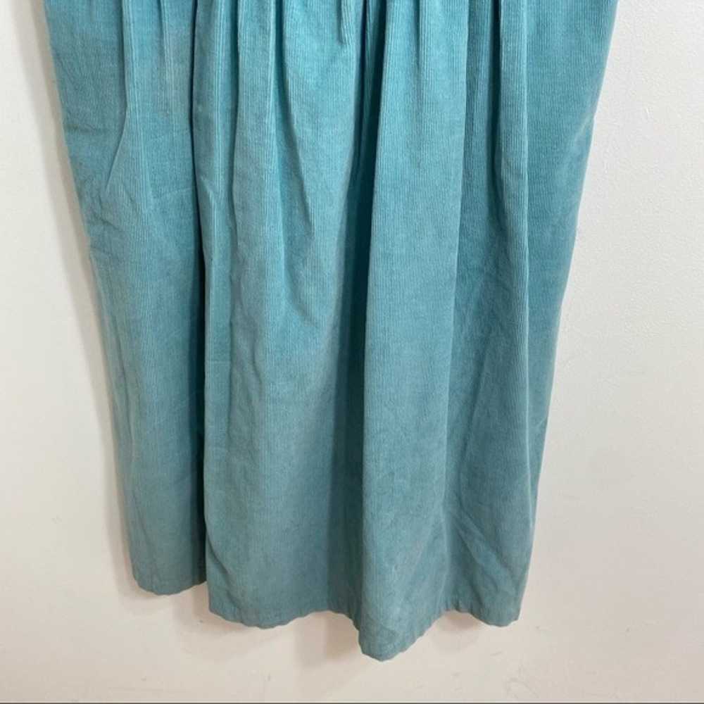 Vintage American Eagle Corduroy Dress Small Blue … - image 9