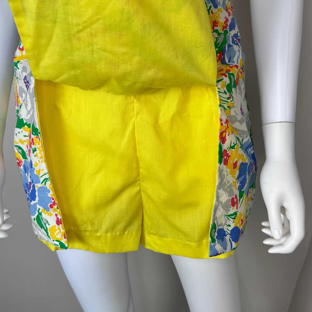 1960s Floral Romper, Gabar Swimsuit Playsuit Size… - image 4