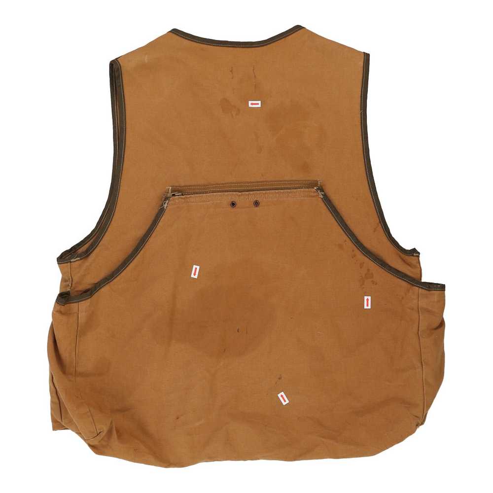 Heavily Worn Carhartt Gilet - XL Brown Cotton - image 4