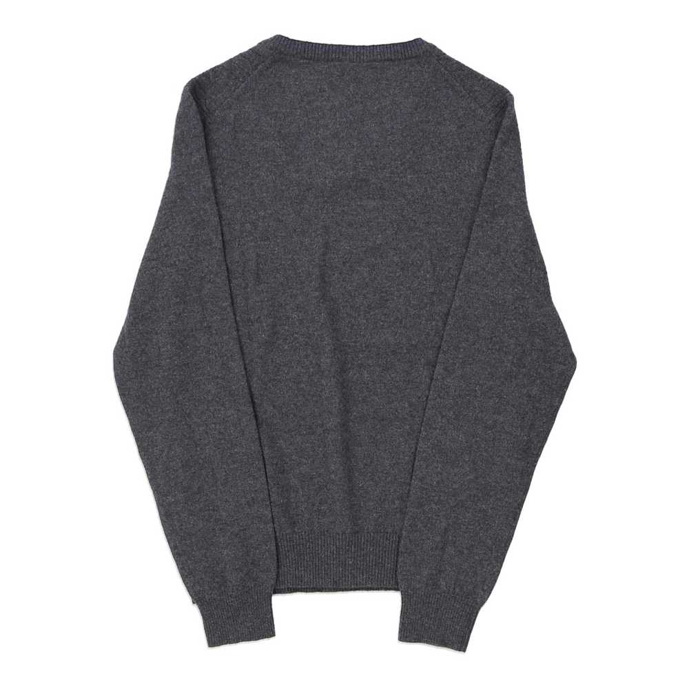 Fred Perry V-neck Jumper - Small Grey Wool - image 2