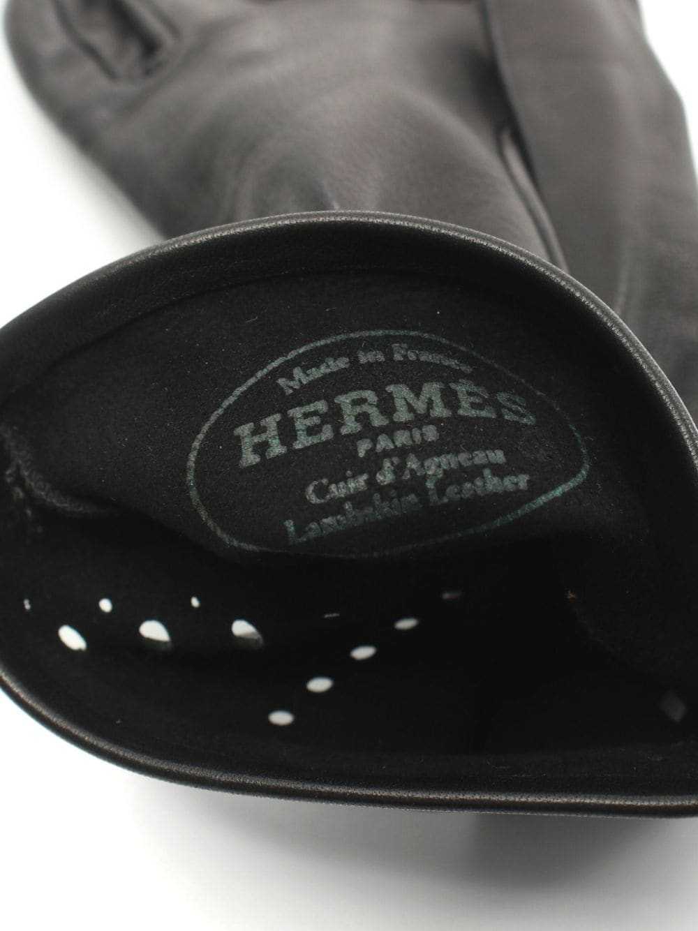 Hermès Pre-Owned 2000 perforated leather gloves -… - image 3