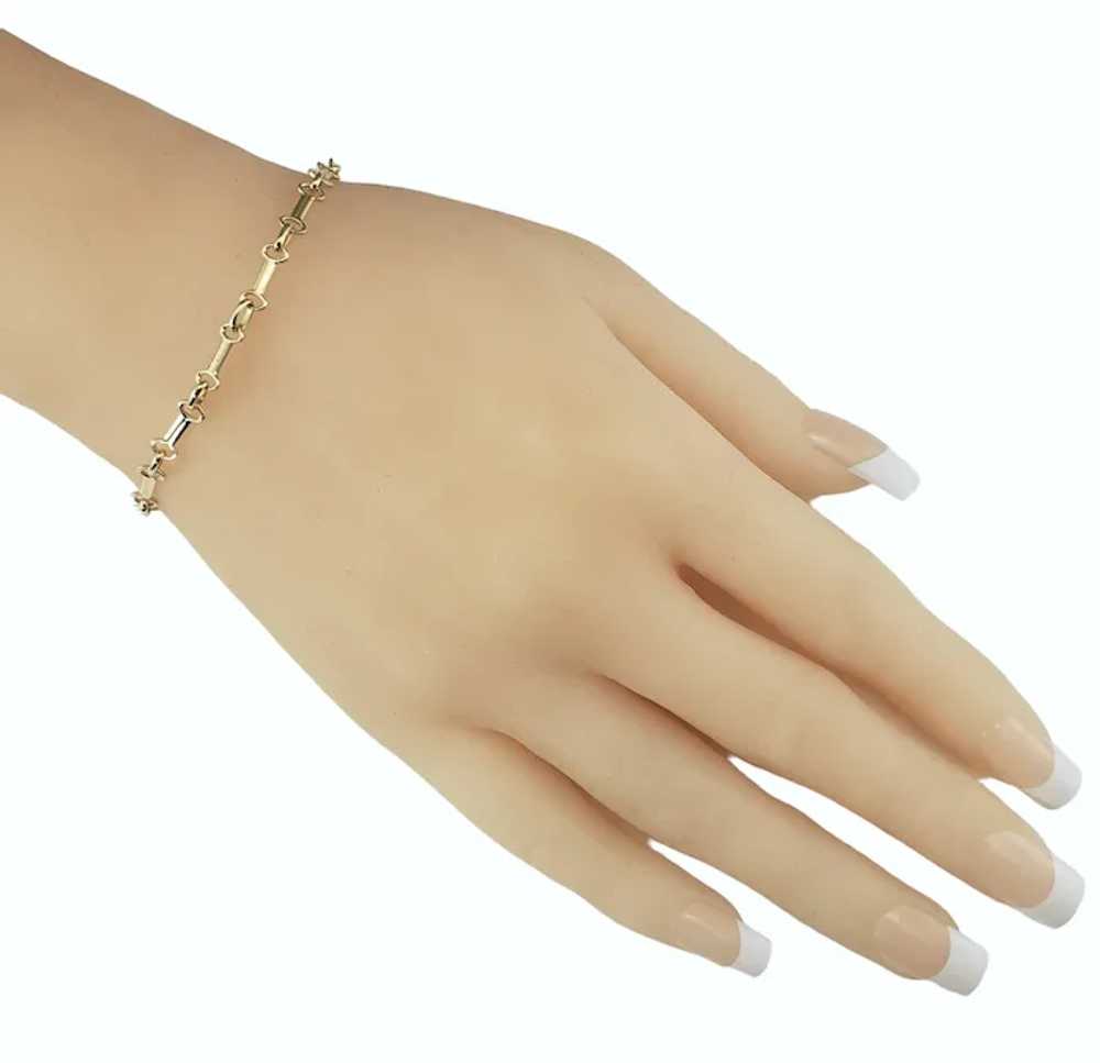 14 Karat Yellow Gold Link Bracelet #16922 - image 5