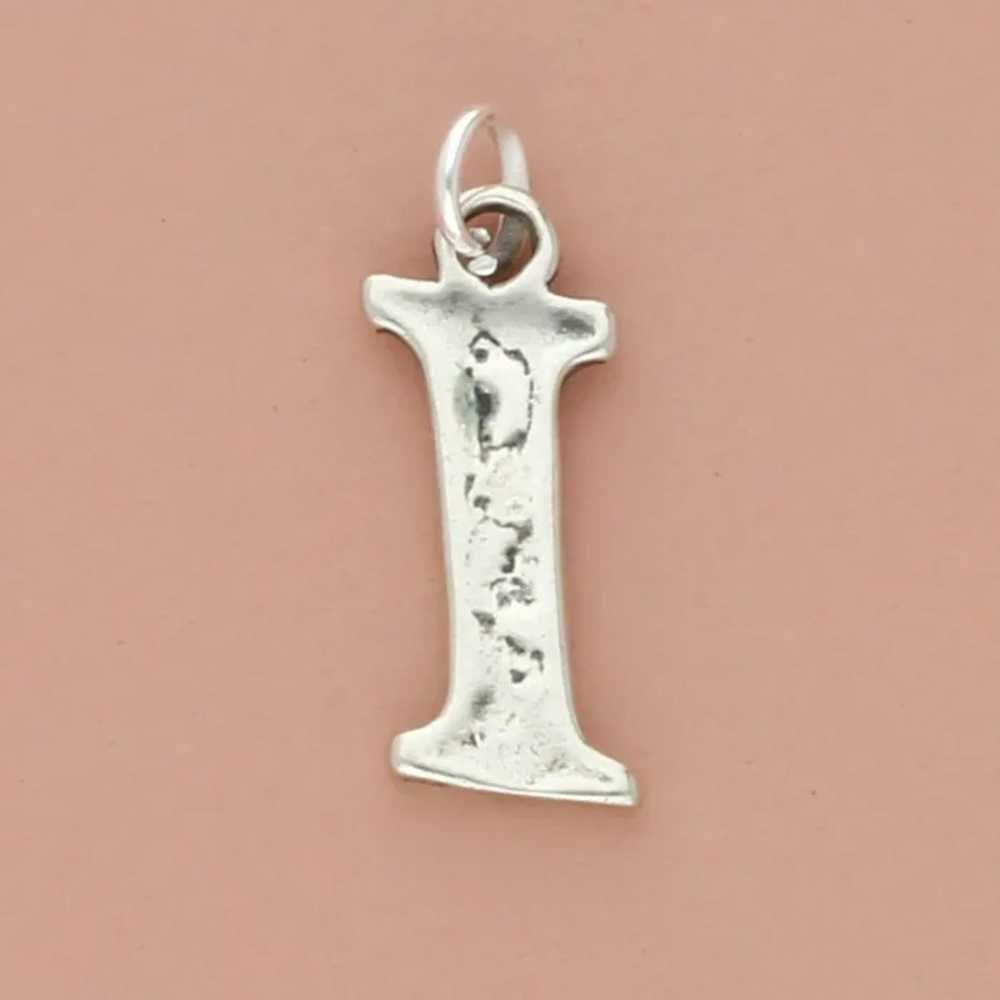 Sterling Silver Letter I Initial Charm - image 4