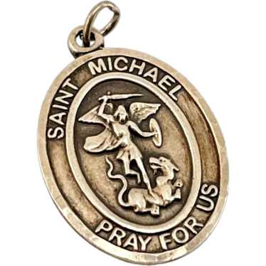 Silver Filled RLI St. Michael Pray for Us Medalli… - image 1