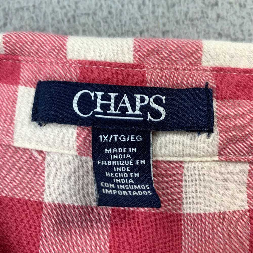 Chaps CHAPS Shirt Womens 1X Button Up Blouse Top … - image 3