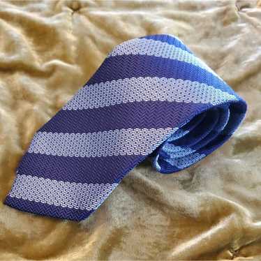 Other Tino Cosma blue and white striped silk men's