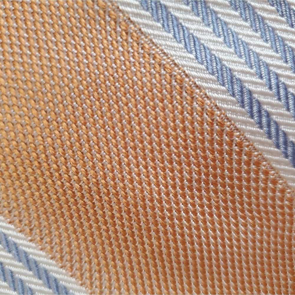 Altea Altea orange and blue silk striped men's ne… - image 10