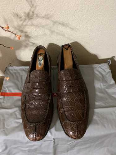 Prada Genuine Crocodile Dress Penny loafers