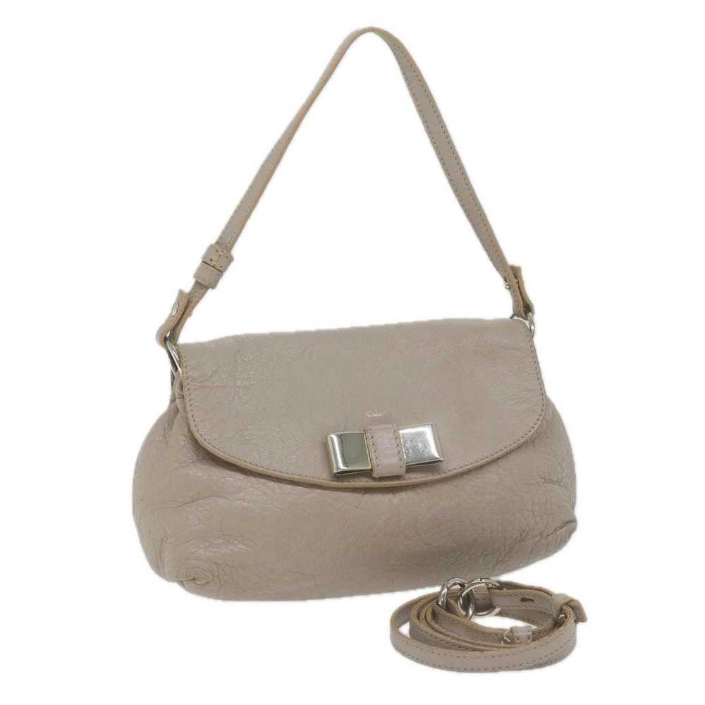 Chloe Chloe Lily Shoulder Bag Leather 2way Beige … - image 1