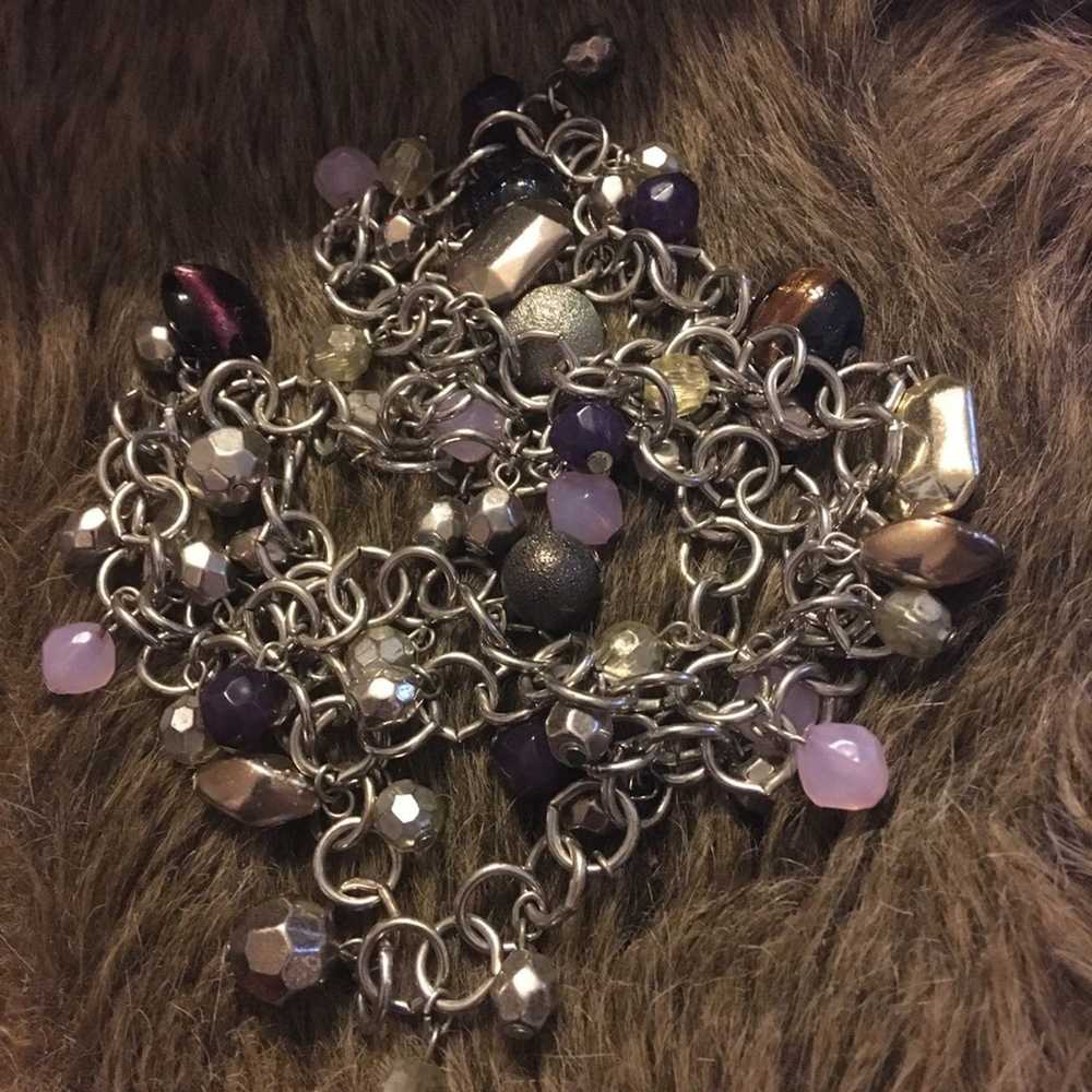 Vintage Vintage bead charm bauble chain long neck… - image 9