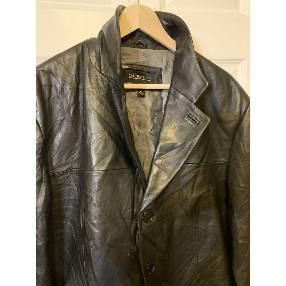 Murano MURANO Men’s Sz XL Black Leather Jacket La… - image 1