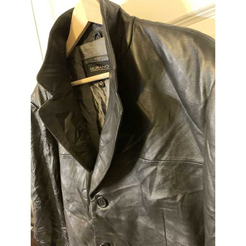 Murano MURANO Men’s Sz XL Black Leather Jacket La… - image 3