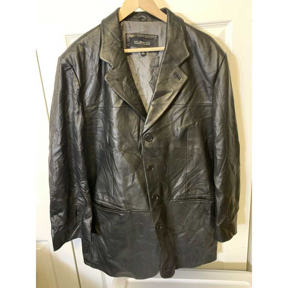 Murano MURANO Men’s Sz XL Black Leather Jacket La… - image 4