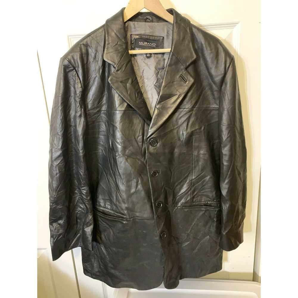 Murano MURANO Men’s Sz XL Black Leather Jacket La… - image 6