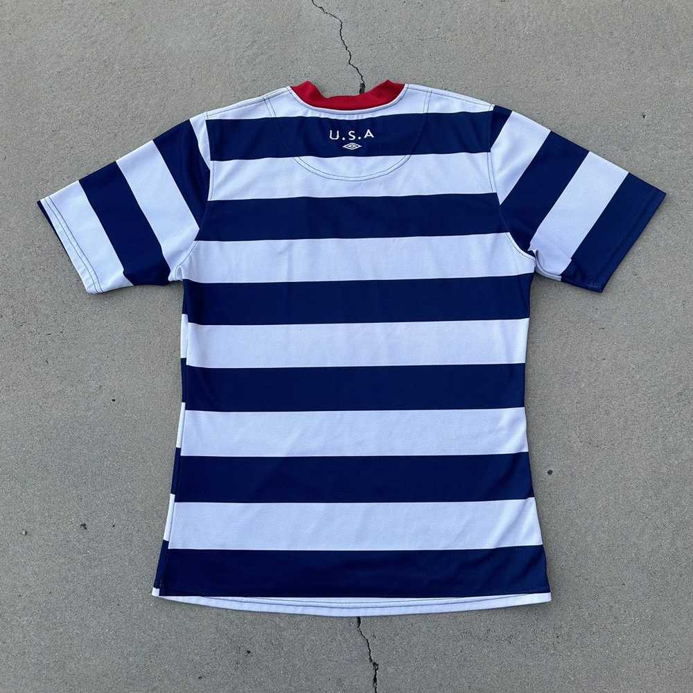 Jersey × Soccer Jersey × Vintage Umbro USA Stripe… - image 2