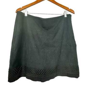Loft LOFT Black Crochet Chic Skirt Size 14