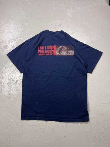 Vintage Y2K Enjoy Insanity Tee Navy Size Medium - image 1