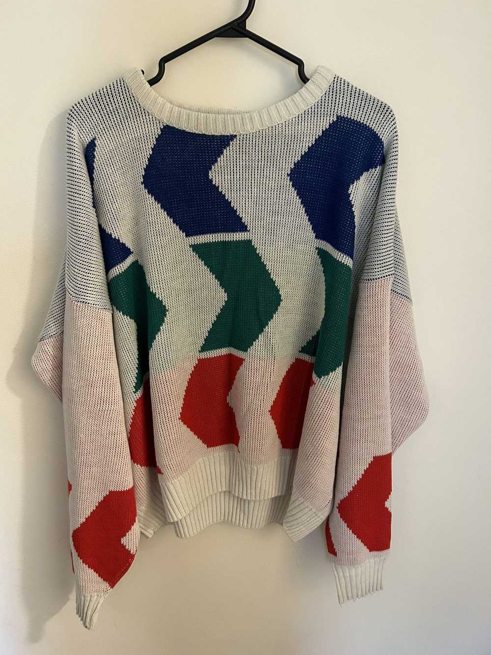 Coloured Cable Knit Sweater × Vintage CRAZY VINTA… - image 1