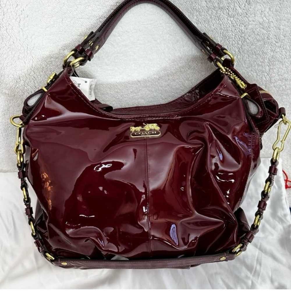 Coach Madison Patent Leather Large Shoulder Bag 1… - image 1