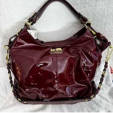 Coach Madison Patent Leather Large Shoulder Bag 1… - image 1