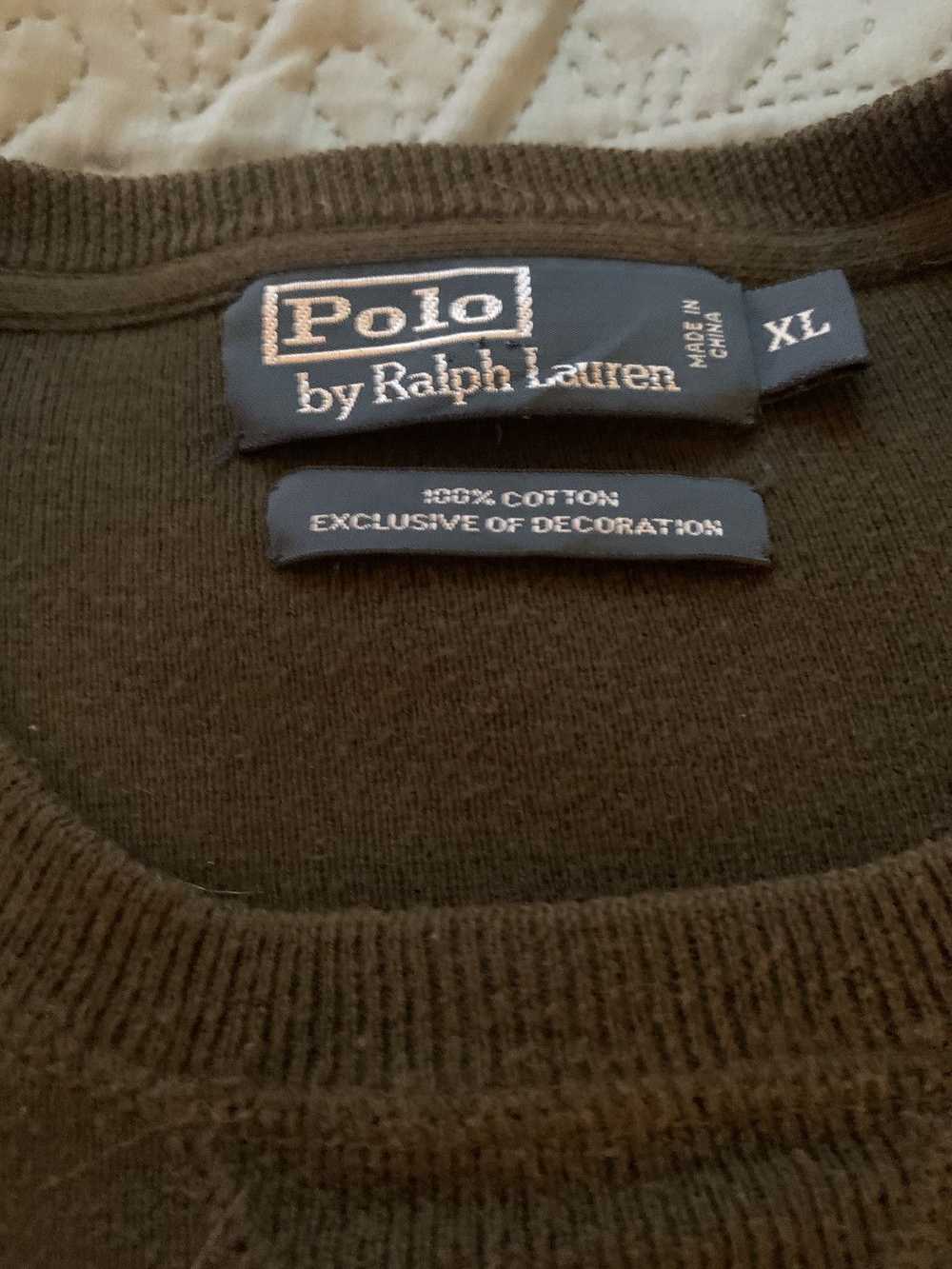 Polo Ralph Lauren Olive Green Polo Crewneck Sweat… - image 4